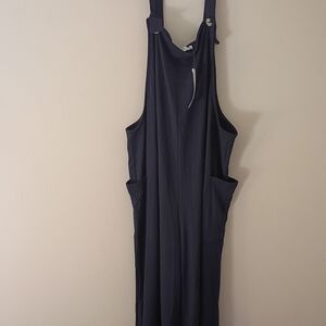 Double Take Womens Navy Blue Overalls